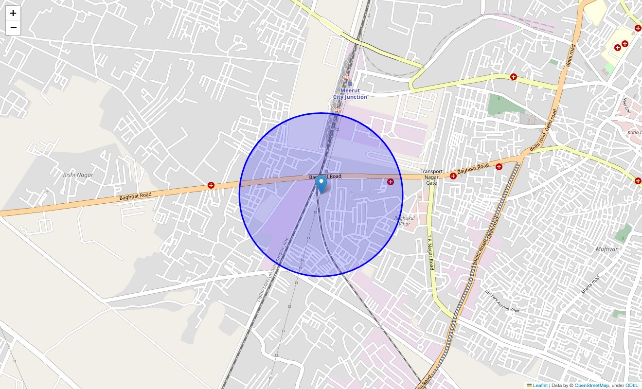 Location Map of Chandarlok, Meerut