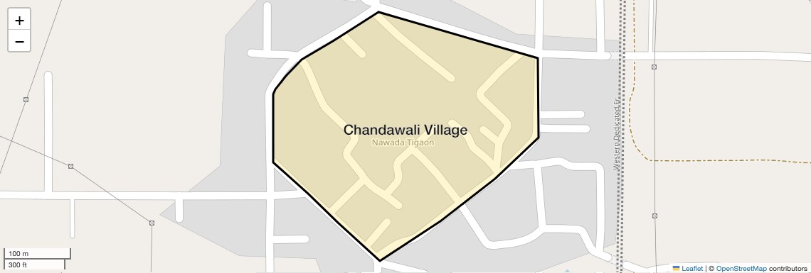 Location Map of Chandawali Village, Faridabad
