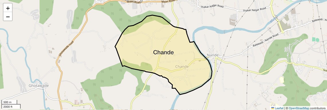 Location Map of Chande, Pune