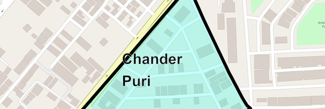 Location Map of Chander Puri, Ghaziabad