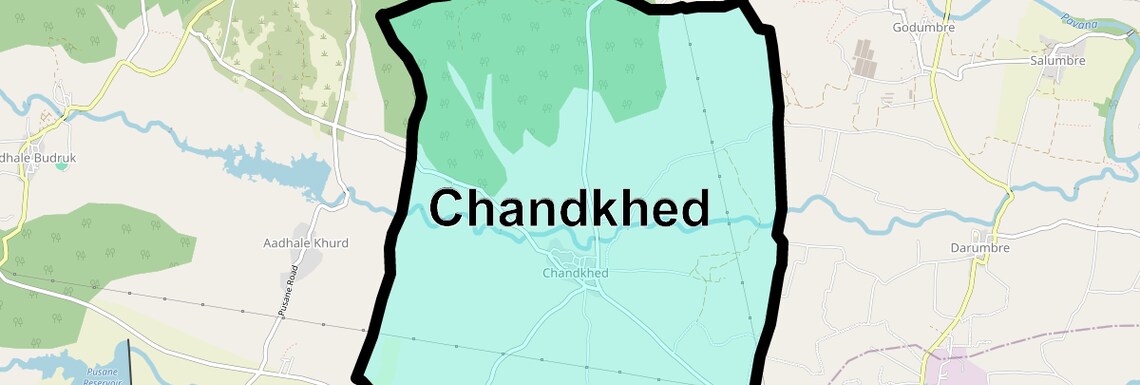 Location Map of Chandkhed, Pune