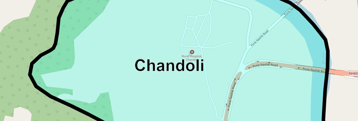 Location Map of Chandoli, Pune