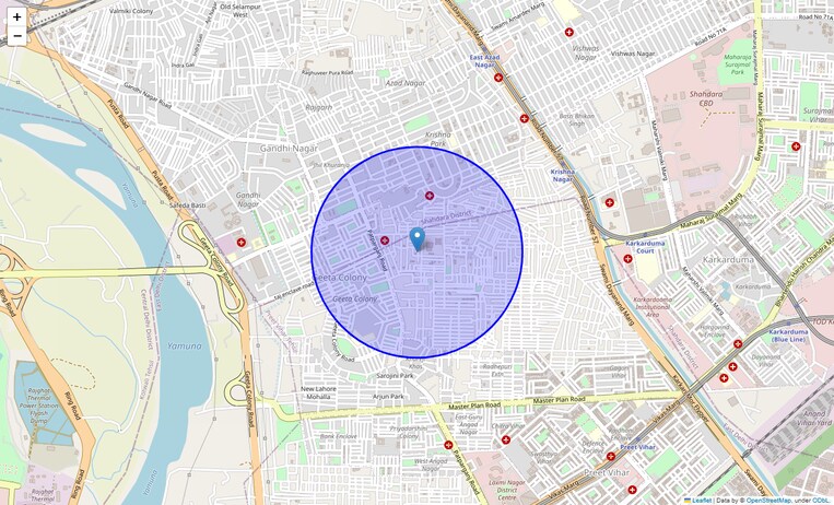 Location Map of Chandra Nagar