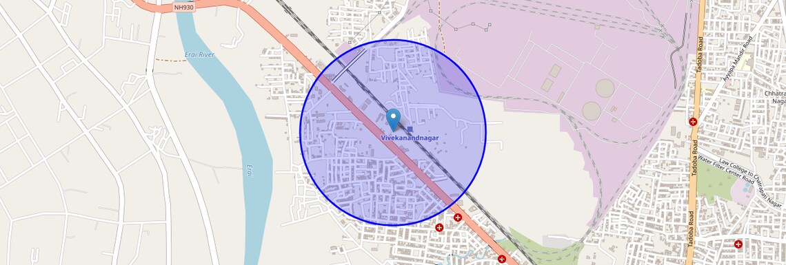 Location Map of Chandrapur, Nagpur