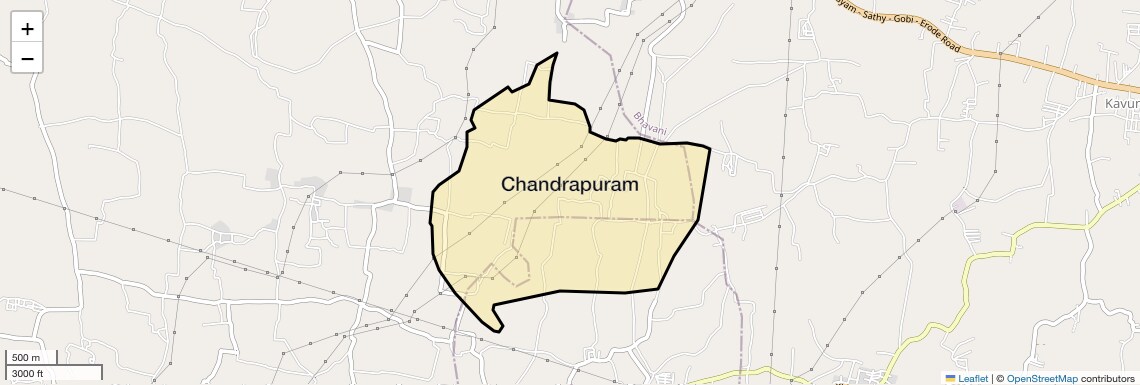 Location Map of Chandrapuram, Coimbatore
