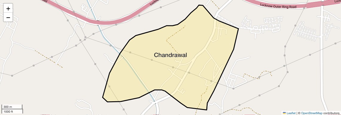 Location Map of Chandrawal, Lucknow