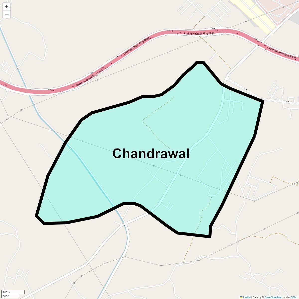 Location Map of Chandrawal, Lucknow