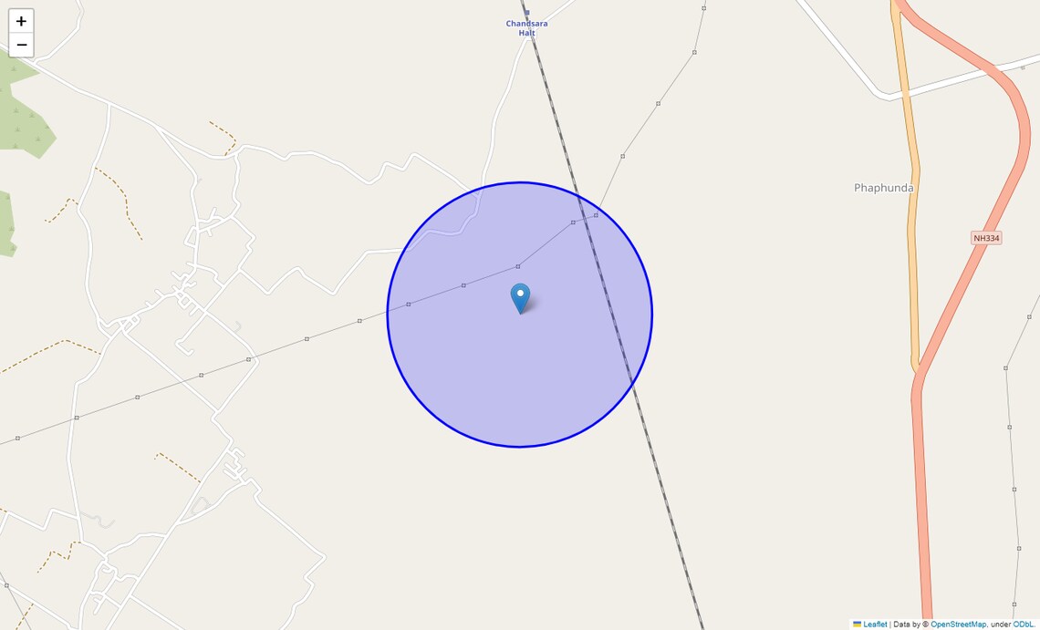 Location Map of Chandsara, Meerut