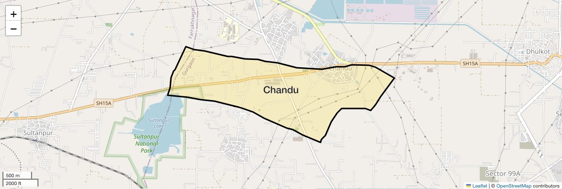 Location Map of Chandu, Gurgaon