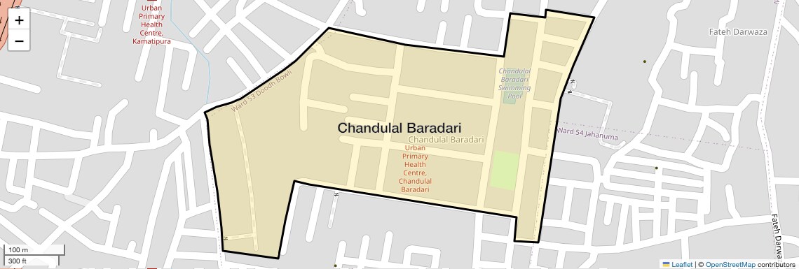 Location Map of Chandulal Baradari, Hyderabad
