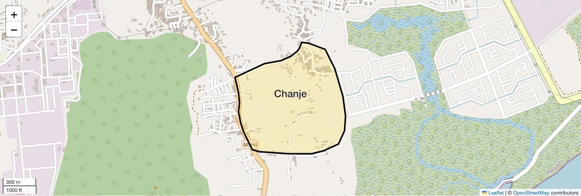 Location Map of Chanje, Navi Mumbai