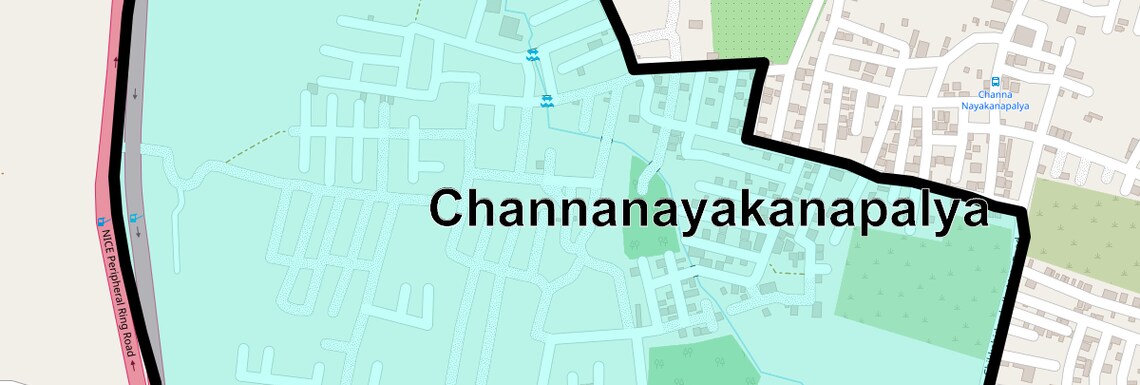 Location Map of Channanayakanapalya, Bangalore