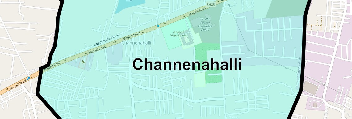 Location Map of Channenahalli, Bangalore