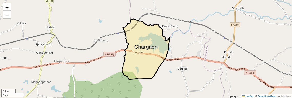 Location Map of Chargaon, Nagpur
