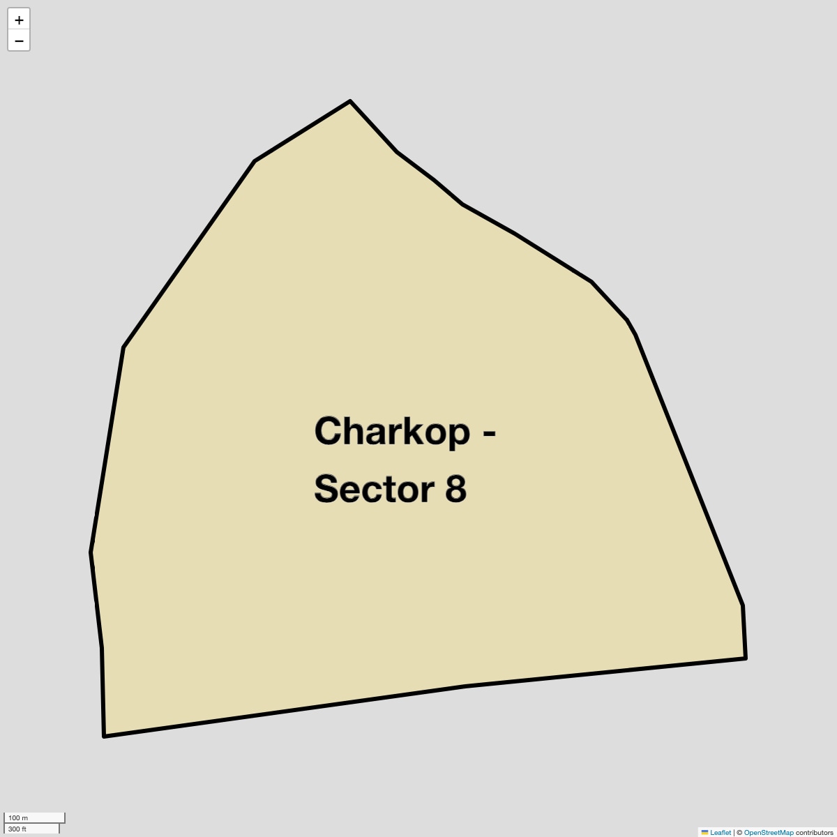 Location Map of Charkop - Sector 8, Mumbai