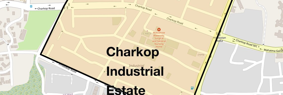 Location Map of Charkop Industrial Estate, Mumbai