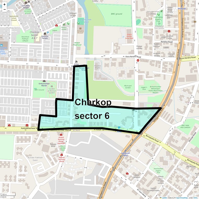 Location Map of Charkop Sector 6