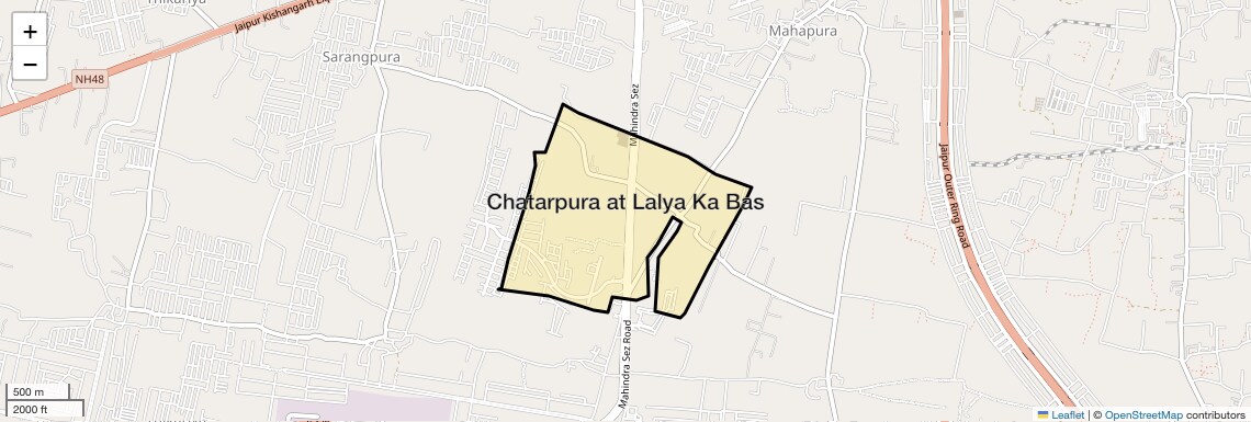 Location Map of Chatarpura at Lalya Ka Bas, Jaipur
