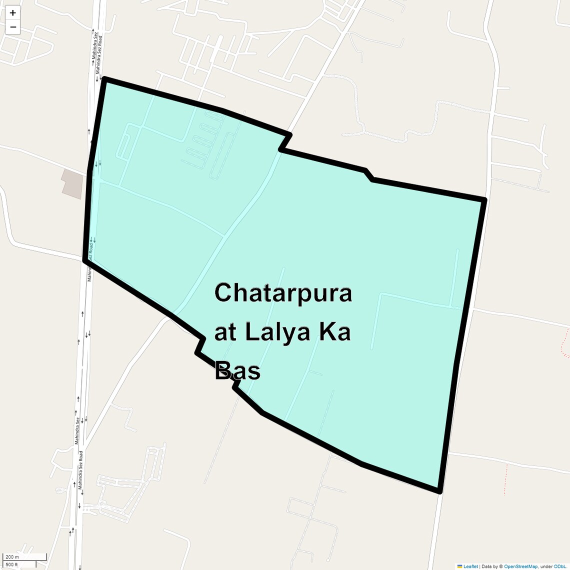 Location Map of Chatarpura at Lalya Ka Bas, Jaipur