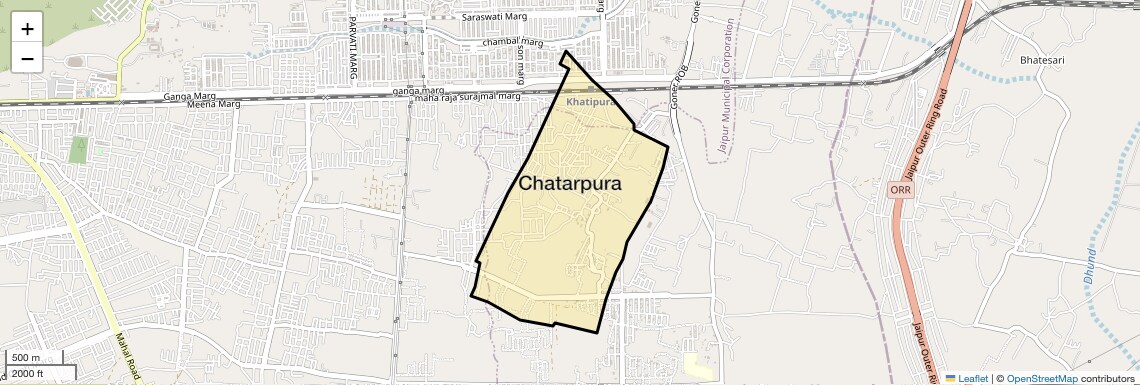 Location Map of Chatarpura, Jaipur