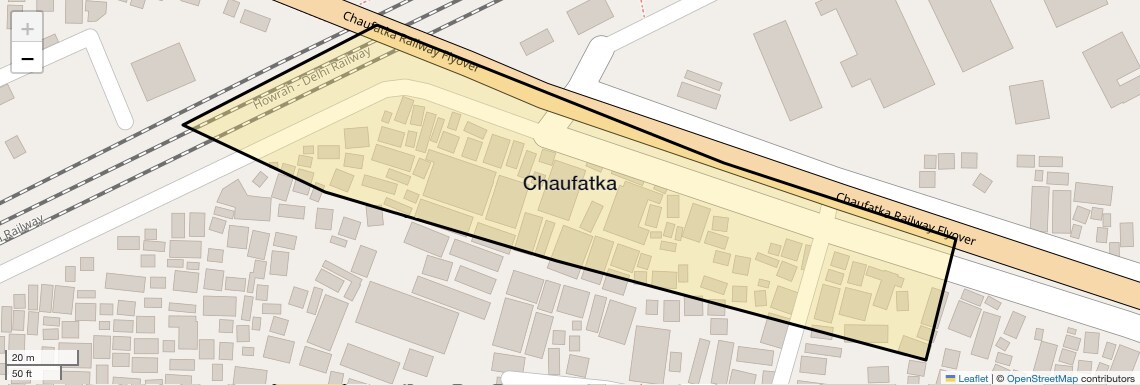 Location Map of Chaufatka, Allahabad