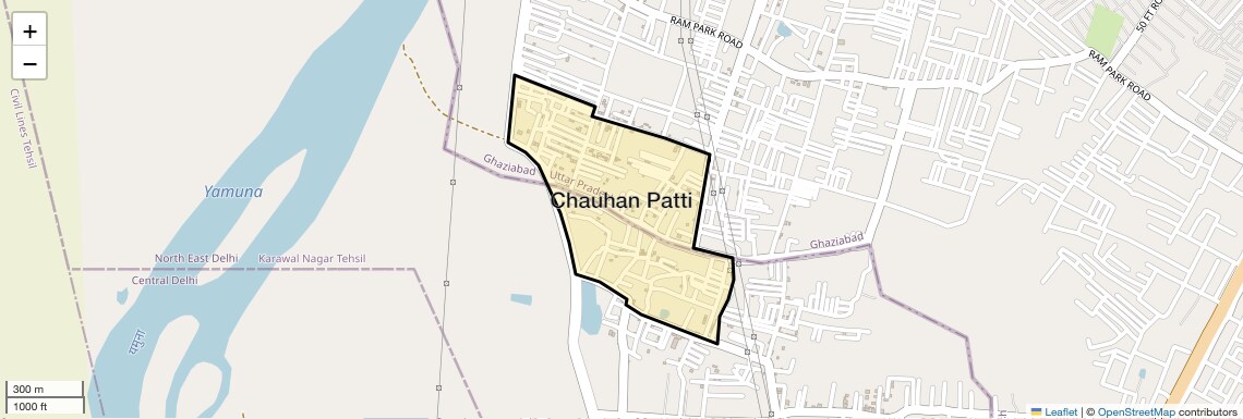 Location Map of Chauhan Patti, Ghaziabad