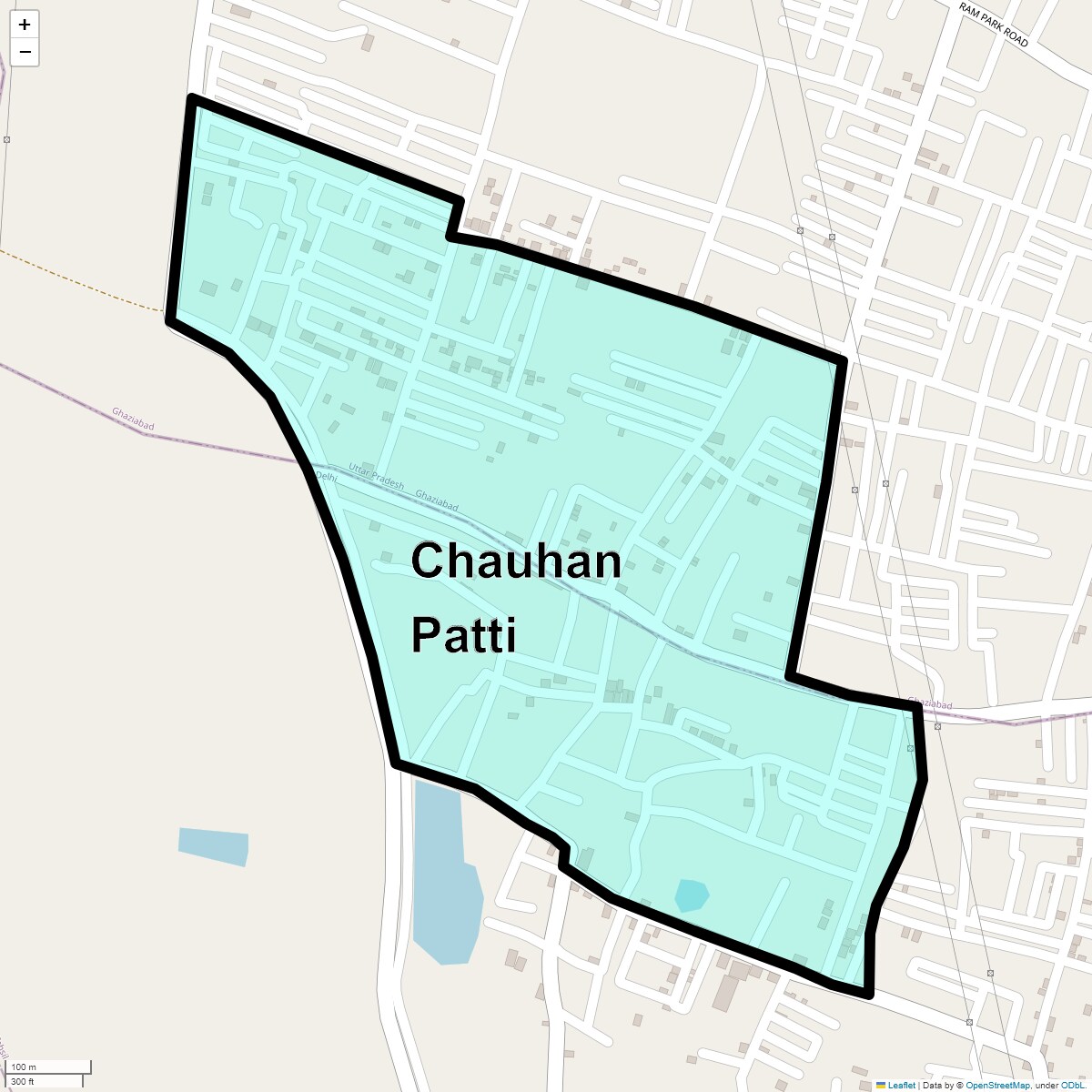 Location Map of Chauhan Patti, Ghaziabad