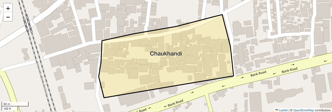 Location Map of Chaukhandi, Allahabad