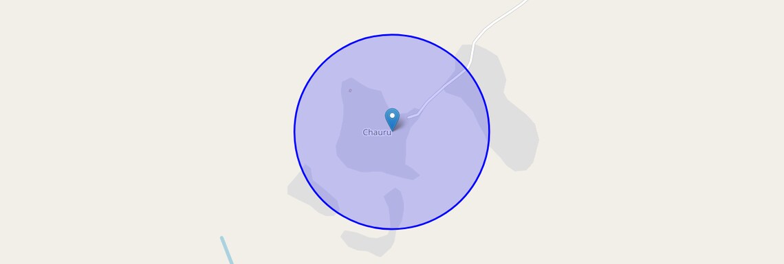 Location Map of Chauru, Jaipur