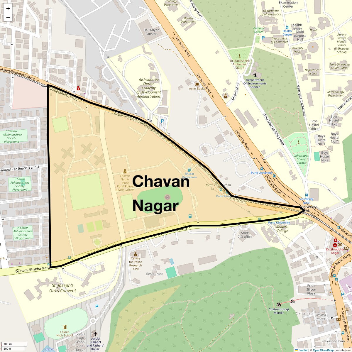 Location Map of Chavan Nagar, Pune