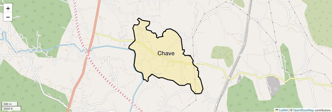 Location Map of Chave, Thane