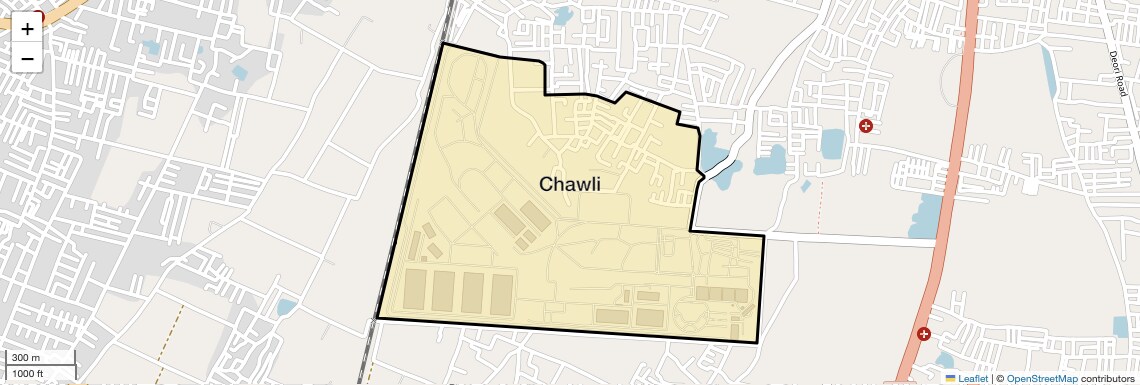 Location Map of Chawli, Agra