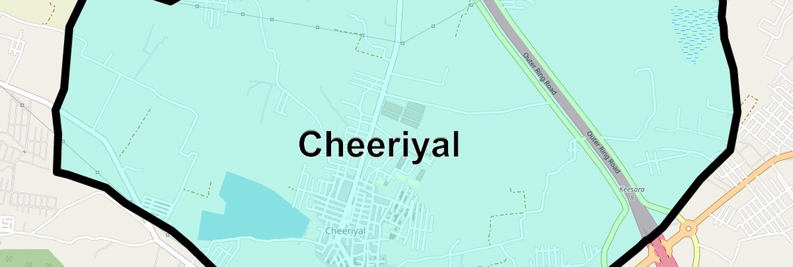 Location Map of Cheeriyal, Hyderabad