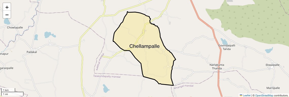 Location Map of Chellampalle, Hyderabad