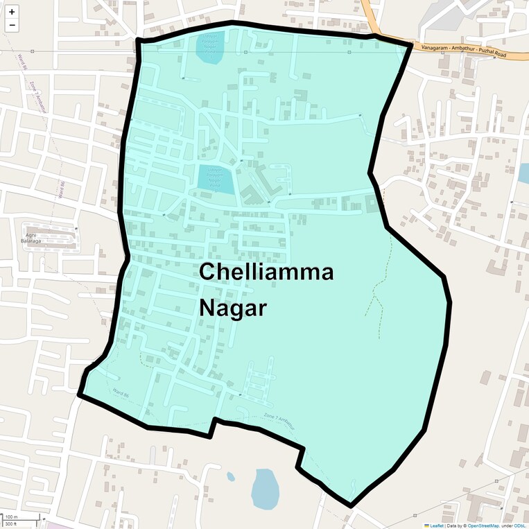 Location Map of Chelliamma Nagar