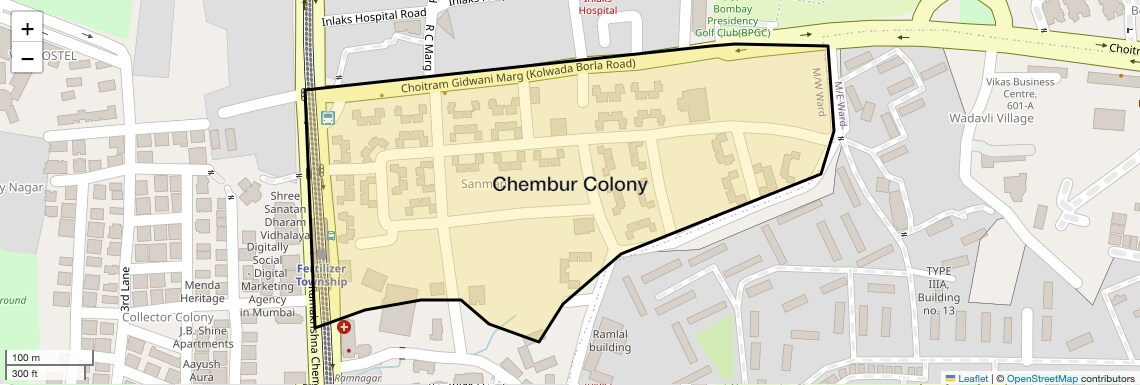 Location Map of Chembur Colony, Mumbai