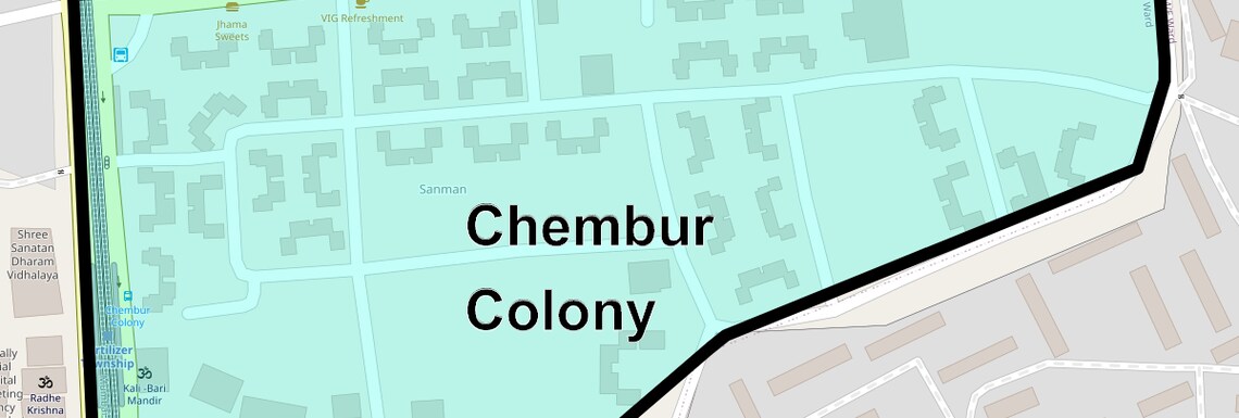 Location Map of Chembur Colony, Mumbai