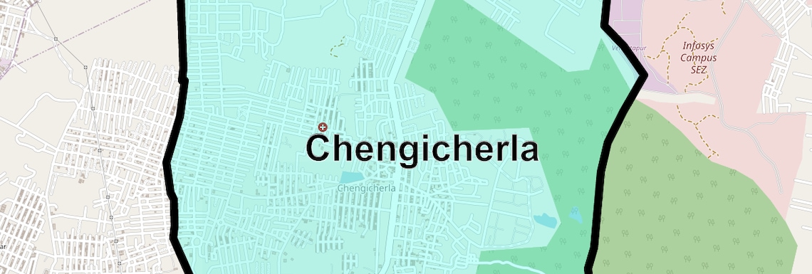 Location Map of Chengicherla, Hyderabad