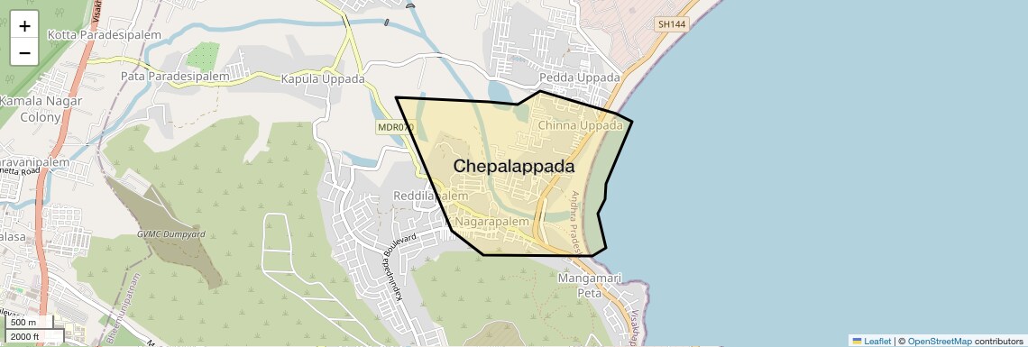 Location Map of Chepalappada, Vizag