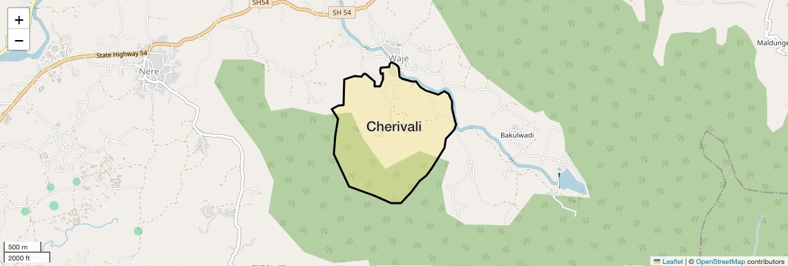 Location Map of Cherivali, Navi Mumbai