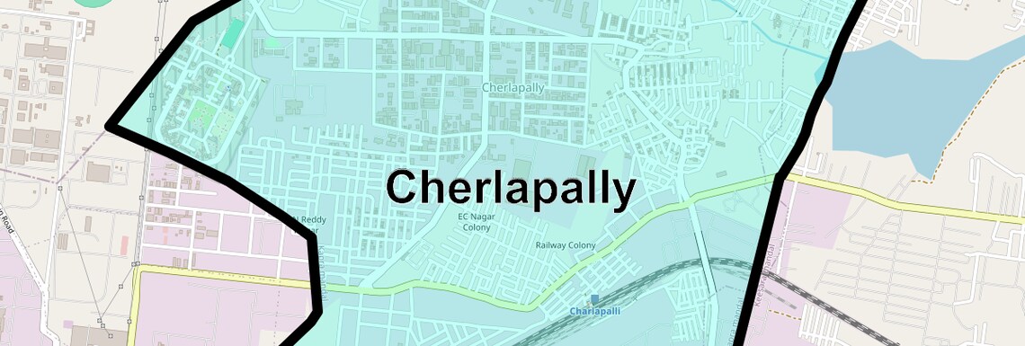 Location Map of Cherlapally, Hyderabad