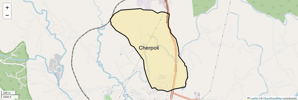 Location Map of Cherpoli, Thane