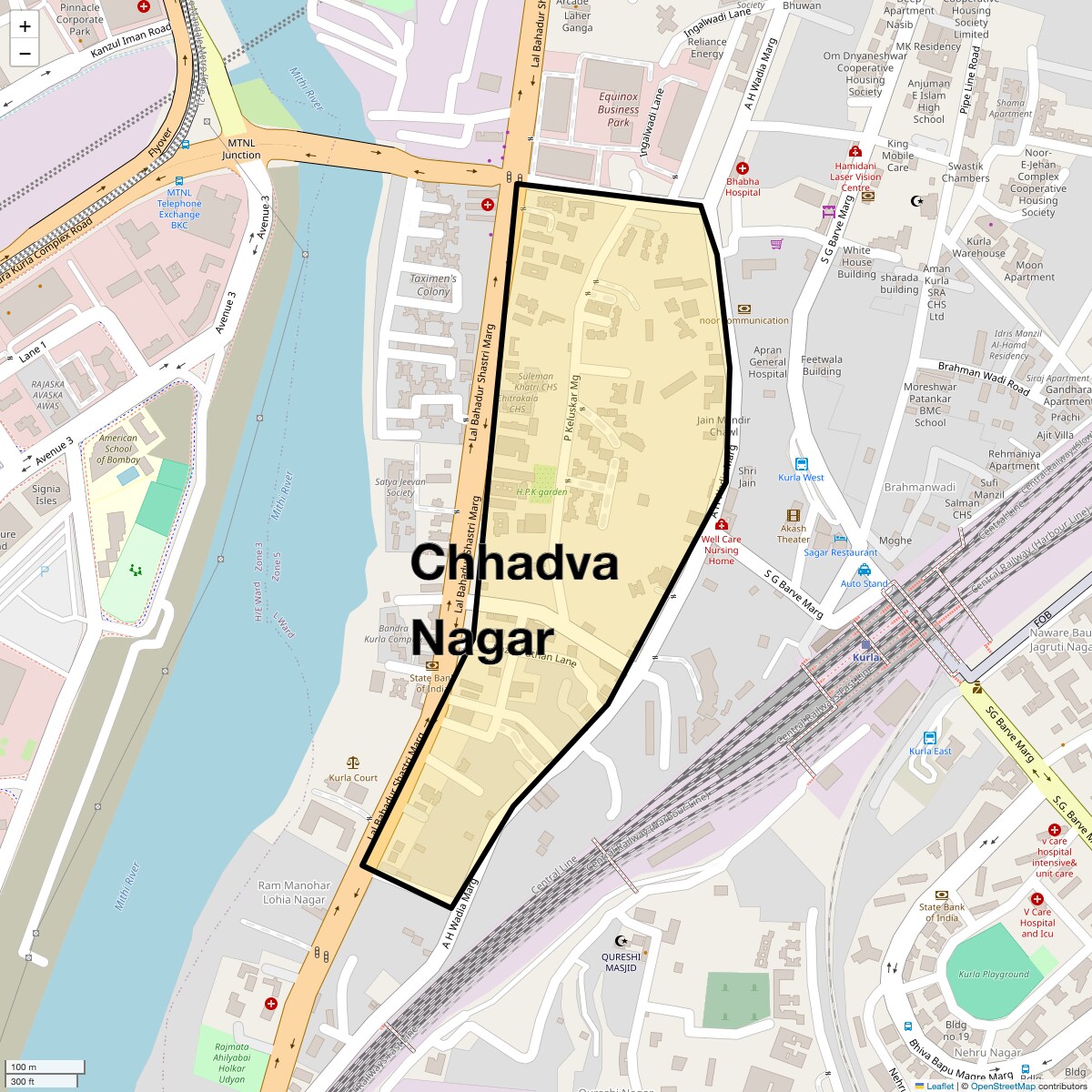 Location Map of Chhadva Nagar, Mumbai