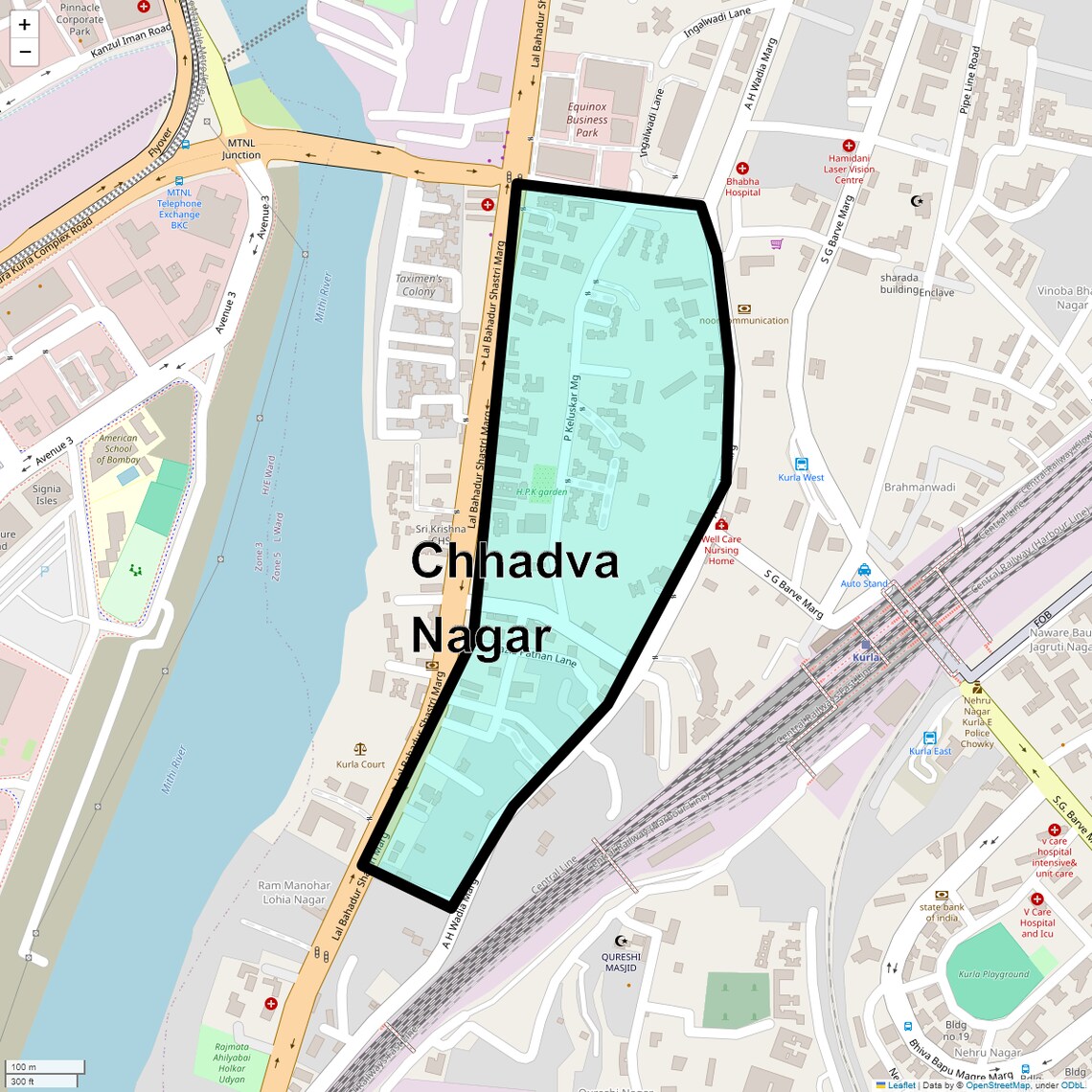 Location Map of Chhadva Nagar, Mumbai