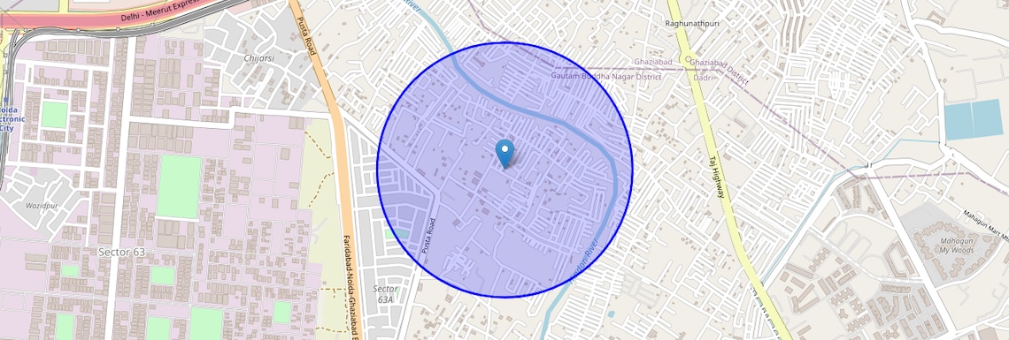 Location Map of Chhajarsi, Noida