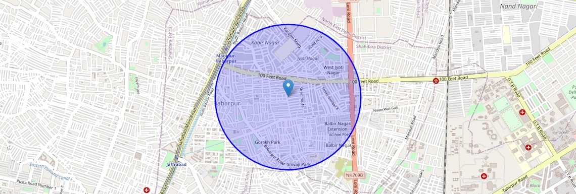 Location Map of Chhajjupur, Delhi