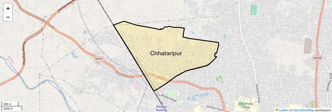 Location Map of Chhataripur, Varanasi