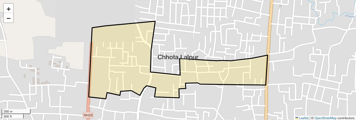 Location Map of Chhota Lalpur, Varanasi