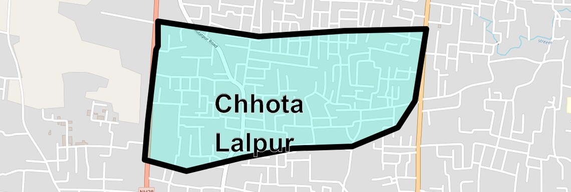 Location Map of Chhota Lalpur, Varanasi