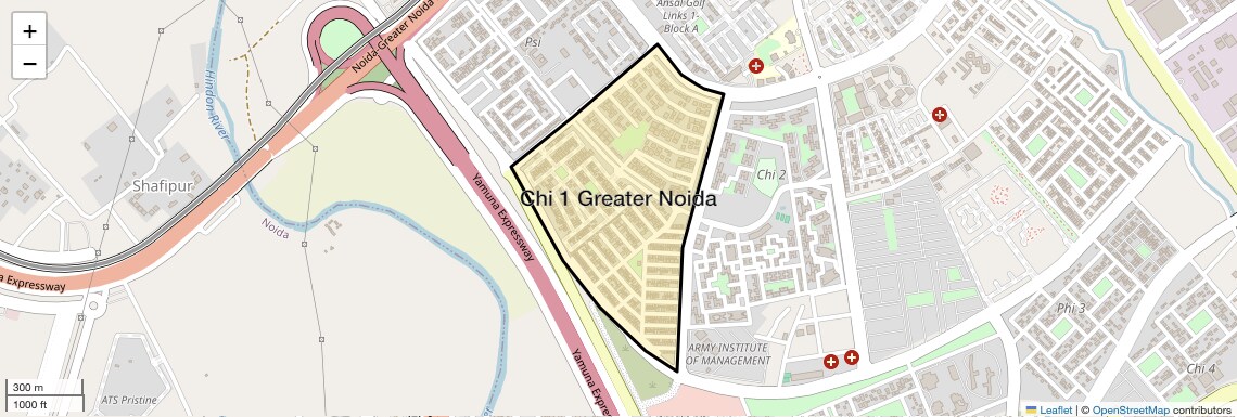 Location Map of Chi 1 Greater Noida, Greater Noida